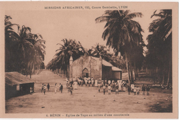 BENIN - ( Afrique ) - église De Topo Au Milieu D'une Cocoteraie  -( Missions Afriquaines , Cours Gambetta LYON ) - Benín