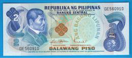 FILIPINAS - PHILIPPINES -  2 Piso ND SC  P-159  Numeros En Negro - Philippinen