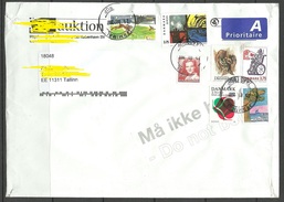 DENMARK Dänemark 2017 Cover To Estonie With Many Stamps - Lettere