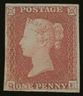 1841 1d Red Brown, (Q-E), SG 8, Fresh Mint Og. Lovely Bright Stamp With Clear Margins All Round But Corner Crease... - Other & Unclassified