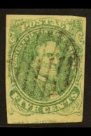 GENERAL ISSUES 1861 5c Green (SG 1, Sc 1) Very Fine Used With 4 Clear To Huge Margins. For More Images, Please... - Other & Unclassified
