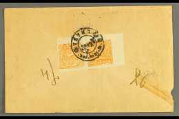 1950 2t Cinnamon (SG 12Bb) Pair Tied To Env By "Lhasa" Bilingual Circular Cancel. For More Images, Please Visit... - Tibet