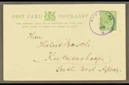 1916 (20 Oct) ½d Union Postal Card To Keetmanshoop Cancelled By Superb "NAMUTONI" Rubber Cds In Violet,... - South West Africa (1923-1990)