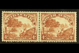 1930-44 4d Brown Wmk Upright, SG 46, Fine Mint Horiz Pair, Fresh. (2 Stamps) For More Images, Please Visit... - Unclassified