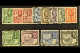 1942 Geo VI Full-face Portrait Set Complete, Perforated "Specimen", SG 105s/16s, Very Fine Mint, Large Part Og.... - Somaliland (Protectorate ...-1959)