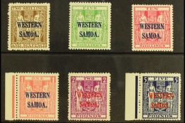 1935-42 Postal Fiscals On "Cowan" Paper Complete Set To £5, SG 189/194, Never Hinged Mint. (6 Stamps) For... - Samoa