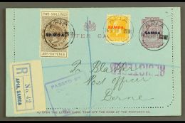 1918 LETTER CARD UPRATED 1d Letter Card (unopened With Sealing Margins Intact), Inscription 94mm, H&G 1a,... - Samoa