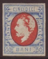 1872 50b Red & Blue Karl I, Imperf, Mi 31, Fine Mint With Four Good Margins, Small Corner Creases Do Not... - Other & Unclassified