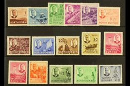 1950-52 KGVI Pictorial Definitive Complete Set, SG 356/70, Very Fine Mint (16 Stamps) For More Images, Please... - North Borneo (...-1963)