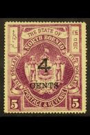 1899 4c On 5c Bright Purple, Narrow Setting, SG 123, Mint With Large Part Gum, Some Toning To Gum And Hinge... - North Borneo (...-1963)