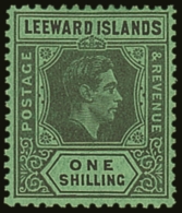 1938-51 1s Black & Grey/emerald, SG 110bb, Fine Mint For More Images, Please Visit... - Leeward  Islands