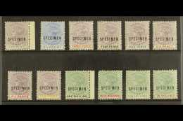 1887-02 Definitives Complete Set Opt'd "SPECIMEN", SG 30s/41s, Never Hinged Mint. Fresh & Lovely (12 Stamps)... - Nigeria (...-1960)