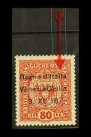 VENEZIA GIULIA 1918 80h Red Brown Overprinted, Variety 'Italla', Sass 13m, Very Fine Mint. Cat €180... - Unclassified