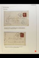 GB USED IN COLLECTION A Lovely Range Of Covers And Cards Largely Bearing 1d Reds, Written Up On Pages, With Dublin... - Other & Unclassified