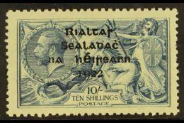 1922 10s Dull Grey Blue Seahorses Thom Overprint, SG 46, Fine Mint, Nice Centering, Some Shortish Perfs, Very... - Other & Unclassified