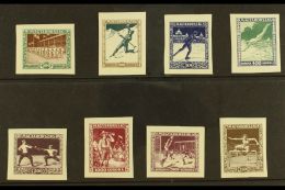 1925 Sports Association Fund Complete Imperf Set (as SG 452/59, Scott B80/87), Never Hinged Mint. Seldom Seen Set... - Other & Unclassified