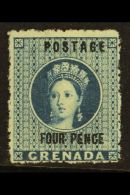 1881 4d Blue, Wmk Large Star, SG 23, Very Fine And Fresh Mint. Lovely Full Colour. For More Images, Please Visit... - Grenada (...-1974)