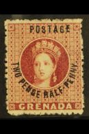 1881 2½d Rose Lake, Wmk Large Star, SG 22, Superb Mint. For More Images, Please Visit... - Grenada (...-1974)