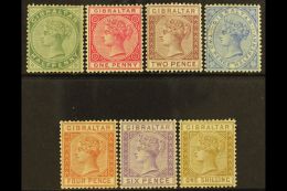 1886-87 Complete Set, SG 8/14, Fine Mint. (7 Stamps) For More Images, Please Visit... - Gibraltar