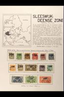 SCHLESWIG (SLESVIG) 1920 Complete Set Inc 10m With Plate Flaw Michel 14 II And 1920 "1. Zone" Overprints Complete... - Other & Unclassified