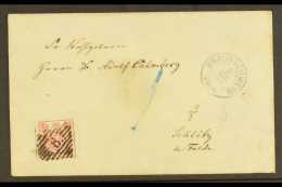 BRUNSWICK 1863 (3 Dec) Cover Bearing 1861-63 3sgr Rose (Michel 12 Aa, SG 18), With Various Transit Marks On... - Other & Unclassified