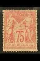 1885 75c Rose Type II Peace & Commerce, SG 238 (Yvert 81) Fine Mint Example Of This Rare Stamp. For More... - Other & Unclassified