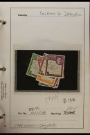 FALKLANDS AND DEPENDENCIES Chiefly KGVI And Early QEII Mint (some Never Hinged) On Dealer's Display Sheets In A... - Falkland Islands