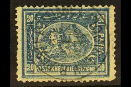 USED AT TRIPOLI (LEBANON) 1872-75 20pa Blue Typographed (SG 30), Very Fine Used With Cds Cancellation From The... - Other & Unclassified