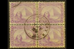USED AT SCIO (TURKEY) 1879 10pa Reddish Lilac Pyramid (SG 45) Used BLOCK OF FOUR Cancelled By Single Cds From The... - Other & Unclassified