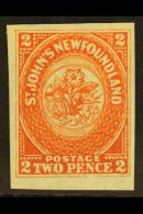 1860 2d Orange Vermilion, SG 10, Superb Marginal Mint Og. A Fabulous Example With Large Margins All Round And... - Other & Unclassified