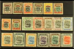 1906-10 MINT COLLECTION Presented On A Stock Card. Includes 1906 Opt'd Set To 10c On 16c & 1907-10 Complete... - Brunei (...-1984)