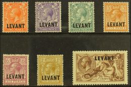 1921 British Currency Levant Opt'd Set, SG L18/24, Mint (7 Stamps) For More Images, Please Visit... - British Levant