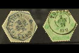 TELEGRAPH STAMPS 1866 50c Grey And 1fr Green, Michel 1/2 (Cob TG1/2), SUPERB USED. Lovely Quality (2 Stamps) For... - Other & Unclassified