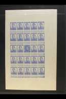 1912 PRIVATE IMPERF ESSAYS. 25c Blue (as SG 146, COB 120) Complete Never Hinged Mint IMPERF SHEET Of 25, With A... - Other & Unclassified