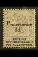 PROTECTORATE 1888 4d On 4d, SG 44, Fine Mint. For More Images, Please Visit... - Other & Unclassified