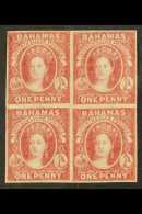 1859-60 1d Lake On Medium To Thick Paper Slightly Translucent Paper (as Mentioned After SG 2), SUPERB MINT BLOCK... - Other & Unclassified