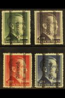 1945 GRAZ LOCAL ISSUE. Hitler High Values With "Osterreich" Vertical Overprints Type II 16¼ Mm Long... - Other & Unclassified