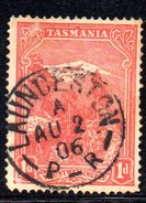 Xp2171 - TASMANIA 1 Pence Wmk  Crown On A Used - Used Stamps