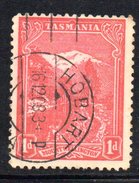 Xp2174 - TASMANIA 1 Pence Wmk  Crown On A Used. Dent 11 X 11 1/4 - Usati