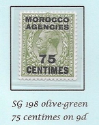 MOROCCO AGENCIES French Currency - George Vth - 1917/25 SG 198  MH - See Notes - Morocco Agencies / Tangier (...-1958)