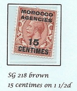 MOROCCO AGENCIES French Currency - George Vth - 195/37 SG 218 MH - See Notes - Morocco Agencies / Tangier (...-1958)