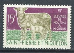 SAINT PIERRE MIQUELON 1970 - Yvert 407 - Mouton - Neuf * (MLH) Avec Trace De Charniere - Ongebruikt