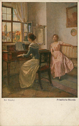 Arts - Peintures & Tableaux - Musique Et Musiciens - Pianos - Piano - Femmes - Femme - Ed. Niczky - Friedliche Stunde - Peintures & Tableaux