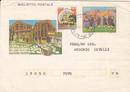 55298- INTERNATIONAL MEETING OF THE WALSER, AEROGRAMME, 1985, ITALY - Poste Aérienne