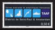 T.A.A.F. // F.S.A.T. 2015 - Emblèmes Des TAAF, District De Saint Paul & Amsterdam  - 1 Val Neufs // Mnh - Unused Stamps