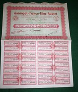 GAUMONT-FRANCE FILM-AUBERT ACTION A DE 100 FRANCS 1930 - Cinéma & Theatre