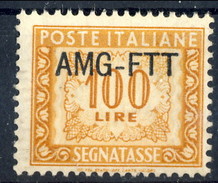 Trieste Zona A Tasse 1945 - 54 N. 27 L. 100 Ocra MNH Cat. € 12 - Impuestos