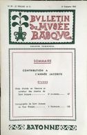 Bulletin Du MUSEE BASQUEn°29(3°Tr.)1965 < CONTRIBUTION A L'ANNEE JACOBITE//VOIES D'ACCES NAVARRE - Pays Basque