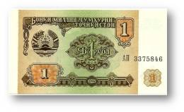 TAJIKISTAN - 1 Ruble - 1994 - Pick 1 - UNC - Serie  AP ( ÐÐŸ ) - The National Bank Of The Republic - Tadzjikistan