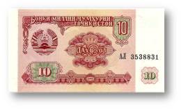 TAJIKISTAN - 10 Rubles - 1994 - Pick 3 - UNC - Serie  AL ( ÐÐ› ) - The National Bank Of The Republic - Tayikistán